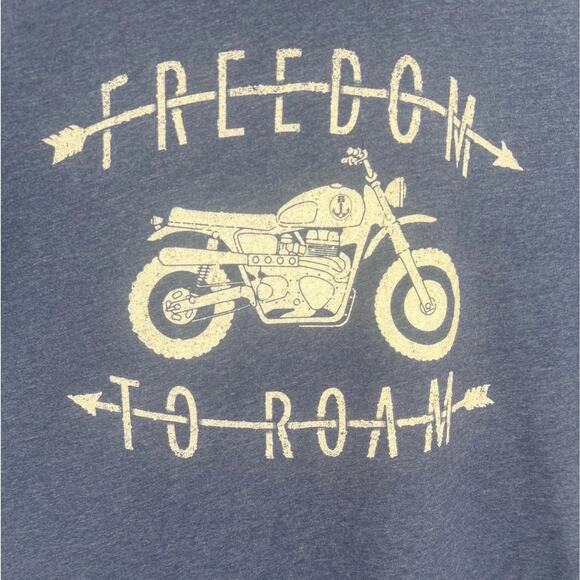 Iron And Resin Shirt Mens XL Blue Freedom To Roam Motorcycle Graphic USA - Picture 3 of 9